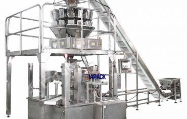 Fermuar qablaşdırma möhürləmə maşını ilə avtomatik fırlanan doy çantası