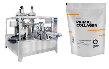 Fermuarlı doy çantası üçün avtomatik toz qablaşdırma maşını